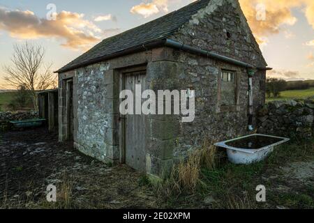 Une grange près de Bonsall, Derbyshire Banque D'Images