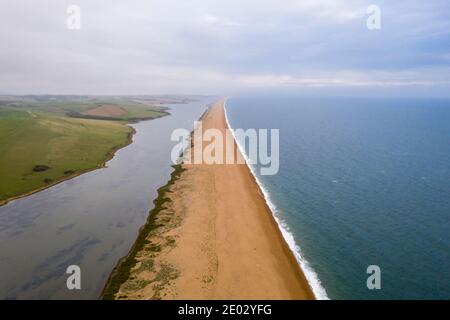 Plage de Chesil, Dorset Banque D'Images