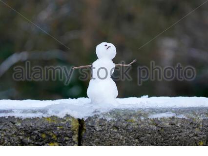 Édimbourg, Écosse, Royaume-Uni. 29 décembre 2020. Nuit neige dans le centre-ville. Petit bonhomme de neige au village Dean. Crédit : Craig Brown/Alay Live News Banque D'Images