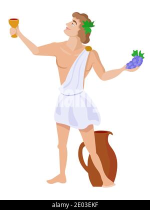 dieu olympique du vin Dionyse Illustration de Vecteur