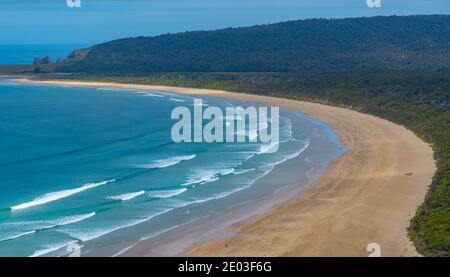 Vue aérienne de la plage de Tuluku en Nouvelle-Zélande Banque D'Images