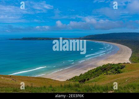 Vue aérienne de la plage de Tuluku en Nouvelle-Zélande Banque D'Images