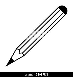 Icône crayon conception simple, vecteur icône crayon signe prendre des notes écrire sur le papier Illustration de Vecteur