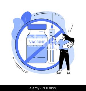 Refus de vaccination concept abstrait illustration du vecteur. Illustration de Vecteur