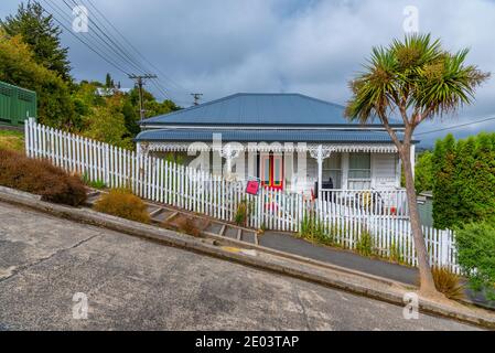 Baldwin Street - la rue la plus raide du monde, à Dunedin, en Nouvelle-Zélande Banque D'Images