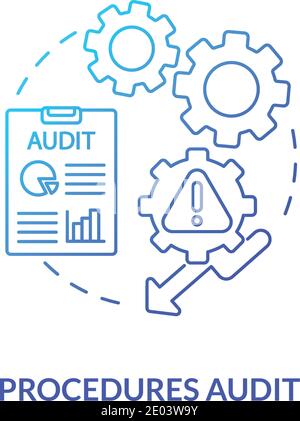 Icône de concept d'audit des procédures Illustration de Vecteur