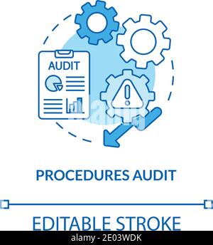 Icône de concept d'audit des procédures Illustration de Vecteur