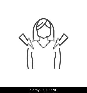 Icône de la ligne de couleur de la maladie de Cushing. Pictogramme pour page Web, application mobile, Promo. Contour modifiable. Illustration de Vecteur