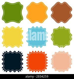 Set template sunburst, formes badges vecteur starburst Promo burst, design sticker promo burst badge, PIN, ensign faveur ideograph, faveur Illustration de Vecteur