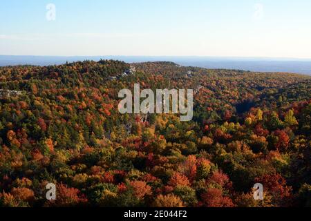 Chute du feuillage dans les montagnes Shawangunk Banque D'Images