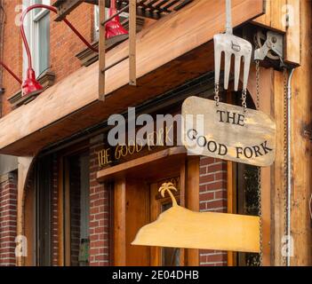 Le bon restaurant et bar de Red Hook Brooklyn NYC Banque D'Images