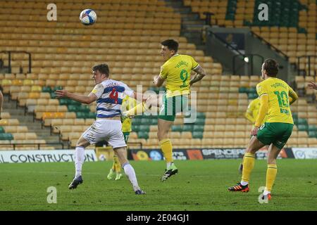 Norwich, Royaume-Uni. 29 décembre 2020. Jordan Hugill de Norwich se dirige vers le but lors du match du championnat Sky Bet à Carrow Road, Norwich photo par Paul Chesterton/Focus Images/Sipa USA 29/12/2020 Credit: SIPA USA/Alay Live News Banque D'Images