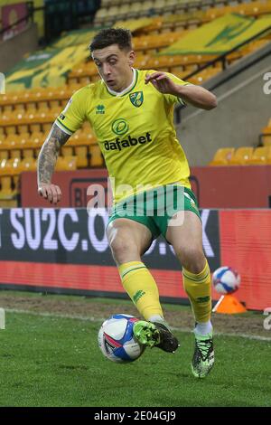 Norwich, Royaume-Uni. 29 décembre 2020. Jordan Hugill de Norwich en action pendant le match du championnat Sky Bet à Carrow Road, Norwich photo par Paul Chesterton/Focus Images/Sipa USA 29/12/2020 crédit: SIPA USA/Alay Live News Banque D'Images