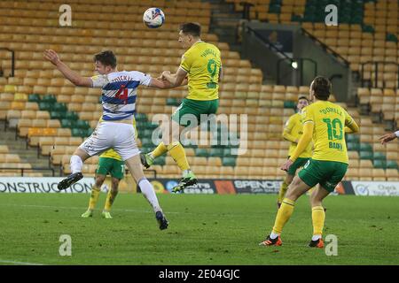 Norwich, Royaume-Uni. 29 décembre 2020. Jordan Hugill de Norwich se dirige vers le but lors du match du championnat Sky Bet à Carrow Road, Norwich photo par Paul Chesterton/Focus Images/Sipa USA 29/12/2020 Credit: SIPA USA/Alay Live News Banque D'Images