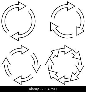 sign reload refresh icon flèches tournantes dans la synchronisation de symbole de vecteur de cercle, renouvelable pour l'échange de crypto-monnaies pour modifier la mise à jour Illustration de Vecteur