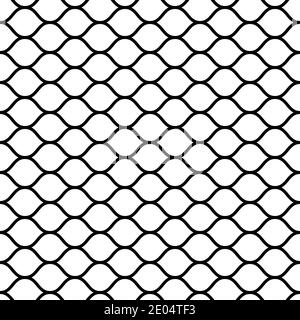 filet maillé sans couture avec lignes ondulées courbes, barres, grille vectorielle filets pour jeux de ballon de sport Illustration de Vecteur