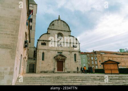 Zadar Croatie - 24 décembre 2020 : Monastère bénédictin de Sainte-Marie à Zadar Banque D'Images