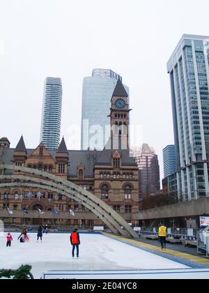 La vie sur la rue Queen Toronto Banque D'Images