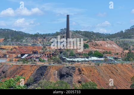 Ancienne mine abandonnée d'or, d'argent et de cuivre, Mount Morgan, Central Queensland, Queensland, Australie Banque D'Images