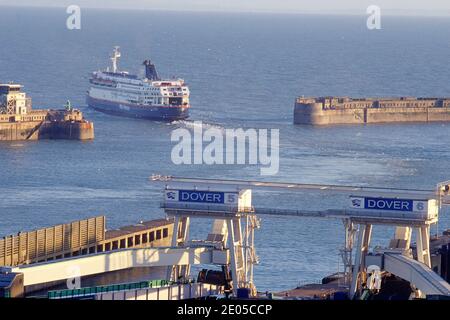 Grande-Bretagne /Kent/ Douvres /Port anglais de Douvres le principal traversée de Channel ferry Port . Banque D'Images