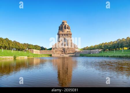 Monument de la bataille des Nations (Volkerschlachtdenkmal) construit en 1913 pour le 100e anniversaire de la bataille, Leipzig, Allemagne Banque D'Images