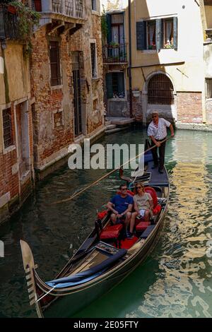 Italie Venise Canls et gondoles Banque D'Images