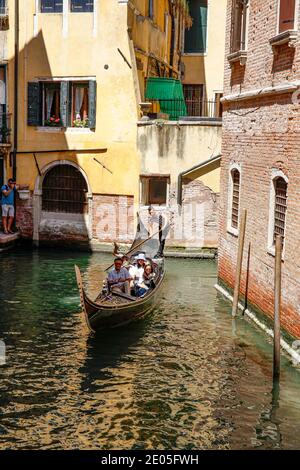 Italie Venise Canls et gondoles Banque D'Images