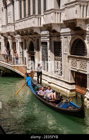 Italie Venise Canls et gondoles Banque D'Images