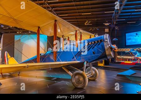 BLENHEIM, NOUVELLE-ZÉLANDE, 4 FÉVRIER 2020 : Halberstadt D. IV au Centre du patrimoine de l'aviation d'Omaka à Blenheim, Nouvelle-Zélande Banque D'Images