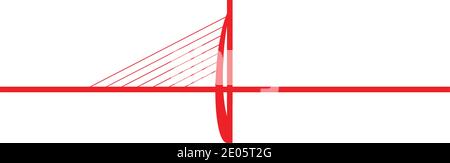 Logo vectoriel Pont Modèle icône illustration design Illustration de Vecteur