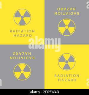 Motif sans couture avec danger de rayonnement. Illustration de Vecteur