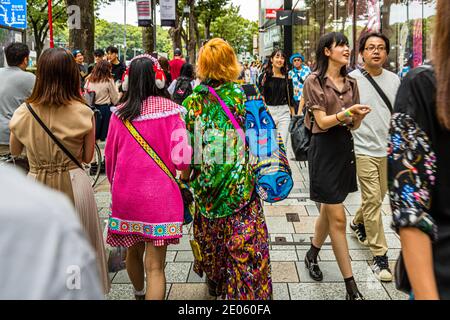 Scène piétonne à Tokyo Shibuya, Japon Banque D'Images