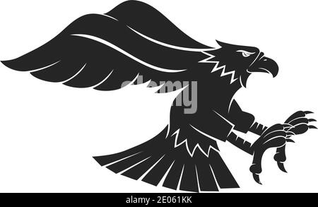 eagle Fly personnage sport mascotte Design Illustration de Vecteur