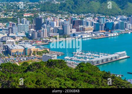 WELLINGTON, NOUVELLE-ZÉLANDE, 9 FÉVRIER 2020 : vue aérienne de Wellington, Nouvelle-Zélande Banque D'Images