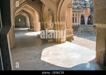 bain queens hampi karnataka Banque D'Images