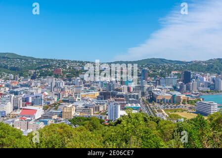 WELLINGTON, NOUVELLE-ZÉLANDE, 9 FÉVRIER 2020 : vue aérienne de Wellington, Nouvelle-Zélande Banque D'Images