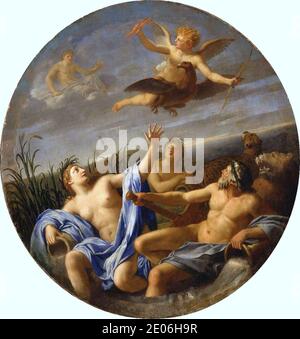 Eustache le Sueur. Vie de cupidon - Cupidon voler le tonnerre de Jupiter, 1646-1647. Banque D'Images