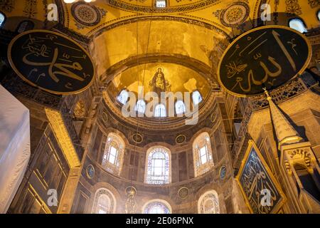 Mosaïque byzantine à Sainte-Sophie Banque D'Images