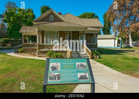 Californie, Bakersfield, Kern County Museum, Pioneer Village, Lopez Hill House Banque D'Images