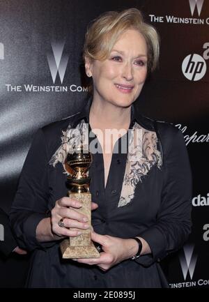 Meryl Streep, The Weinstein Company's Golden Globe Awards After Party 2012 à l'hôtel Beverly Hilton de Beverly Hills, Californie. 15 janvier 2012. (Photo : Meryl Streep). Photo de Baxter/ABACAPRESS.COM Banque D'Images