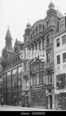 Leipzig Geschäftshaus Brühl 28 bis 30, von Architekt Stentzler, Die Architektur des XX. Jahrhunderts - Zeitschrift für moderne Baukunst. Jahrgang 1907, 34. Banque D'Images