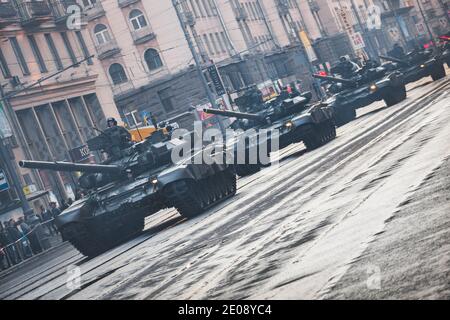 Répétition de la parade du jour de la victoire du 9 mai Banque D'Images