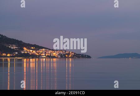 Couchers de soleil magiques sur la côte Adriatique Banque D'Images