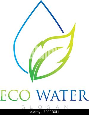 ECO Water Energy logo Vector Company Illustration de Vecteur
