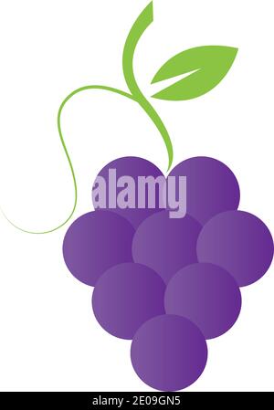 Modèle de dessin d'illustration vectorielle ICON Grapes Illustration de Vecteur