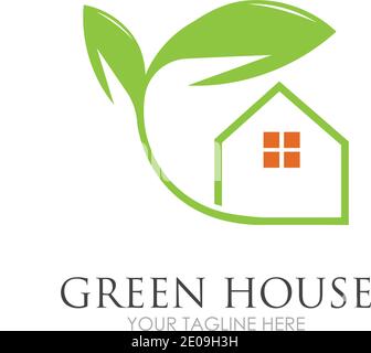Illustration vectorielle du modèle de logo Green House Illustration de Vecteur