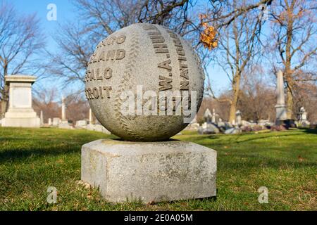 Chicago, Illinois / États-Unis - 9 décembre 2020 : fondateur de la Ligue nationale de baseball et président des Chicago White Bas, William H. Banque D'Images