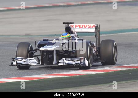 Bruno Senna, du Brésil et Williams, conduit pendant le quatrième jour des essais hivernaux de Formule 1 au circuit de Catalunya à Montmelo, près de Barcelone, Espagne, le 4 mars 2012. Photo de Manuel Blondeau/ABACAPRESS.COM Banque D'Images