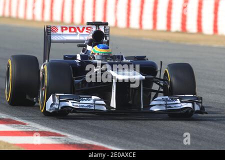 Bruno Senna, du Brésil et Williams, conduit au cours de la troisième journée des essais hivernaux de Formule 1 au circuit de Catalunya à Montmelo, près de Barcelone, Espagne, le 3 mars 2012. Photo de Manuel Blondeau/ABACAPRESS.COM Banque D'Images