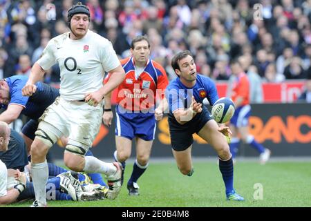 Morgan Parra en France lors du tournoi de rugby RBS 6 Nations , France contre Angleterre, à Saint-Denis, France, le 11 mars 2012. L'Angleterre a gagné 24-22. Photo de Henri Szwarc/ABACAPRESS.COM Banque D'Images